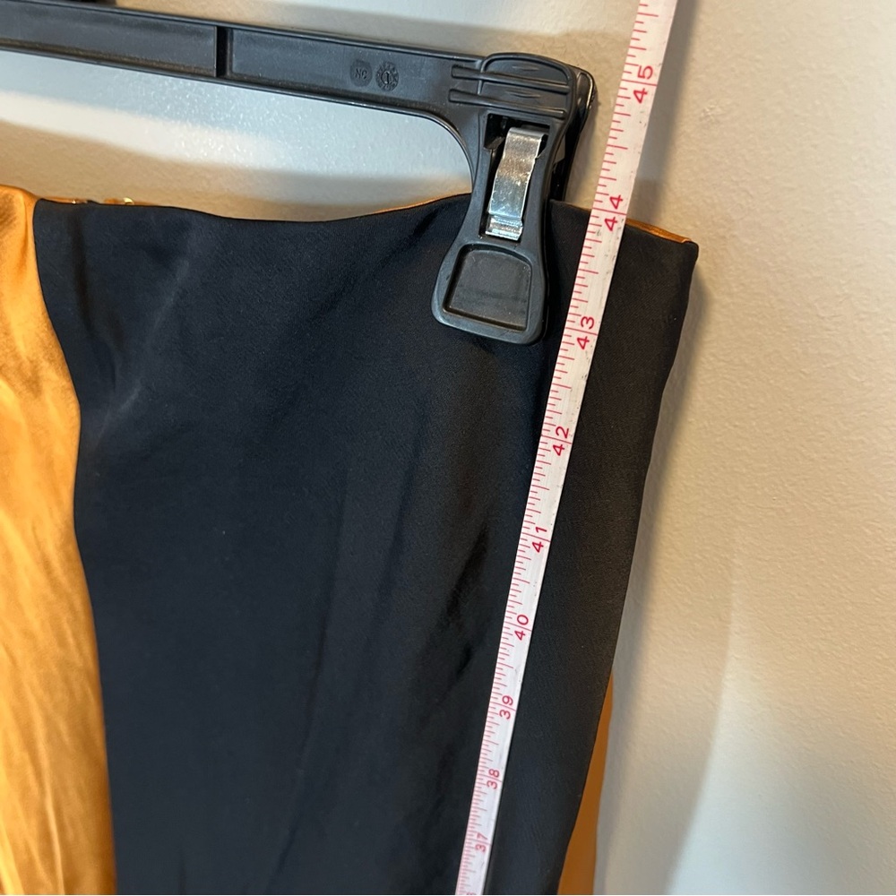 Significant Other Two Tone Colorblock Skirt Gold Black Maxi 6 Anthropologie - Picture 12 of 13